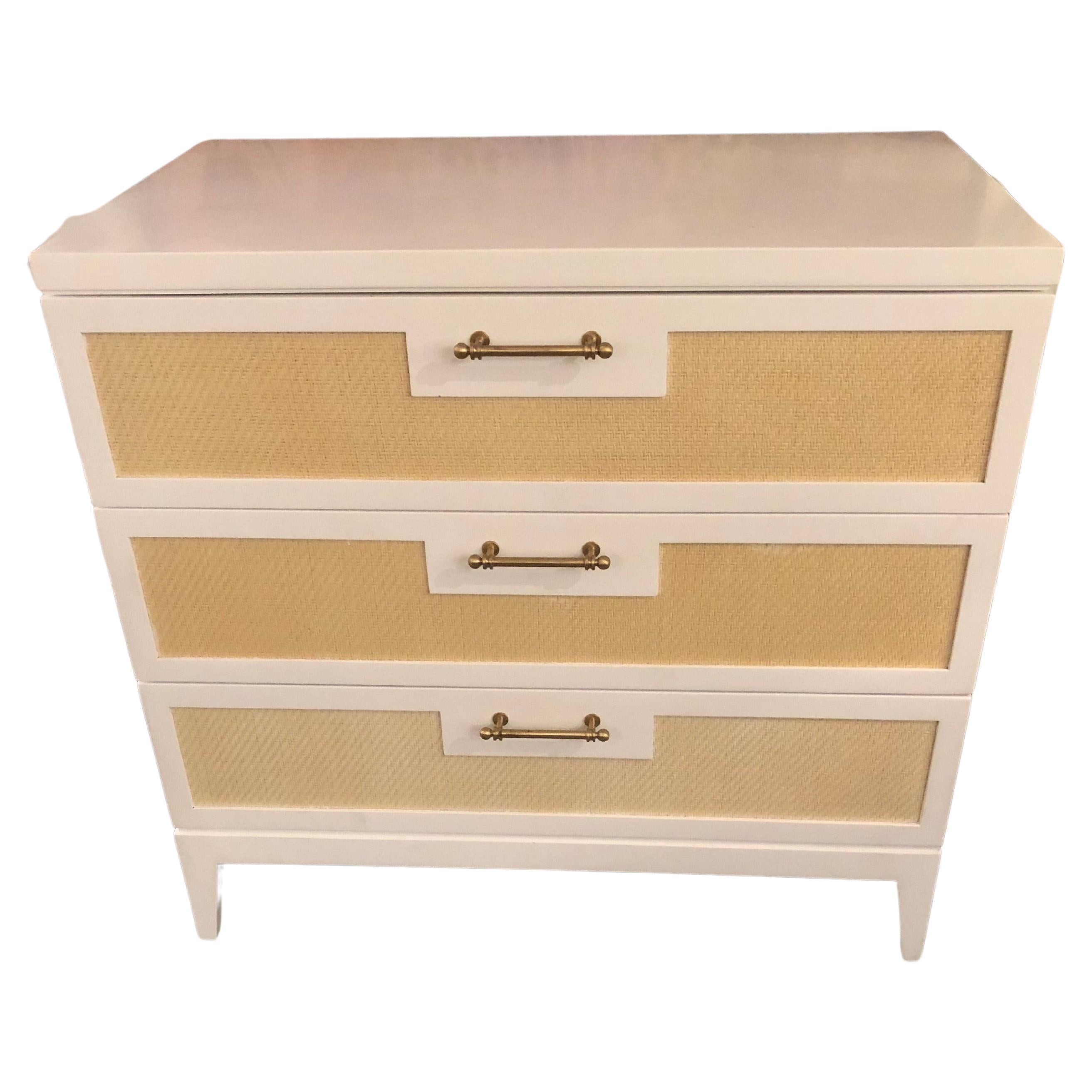 Villa and House Bardot 9 Drawer Lacquered Grasscloth Chest For Sale at ...