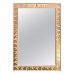 Stylish Cream 
Gold Greek Key Decorated Mirror