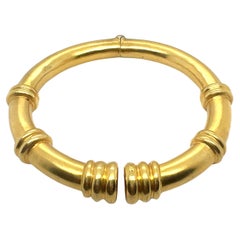 Vintage Stylish Cuff Bracelet in 18 Karat Yellow Gold by Ilias Lalaounis