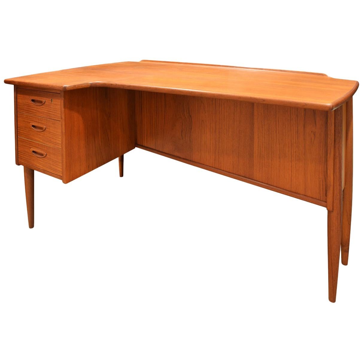 Beautifully Crafted Swedish Desk In Teak 1960s