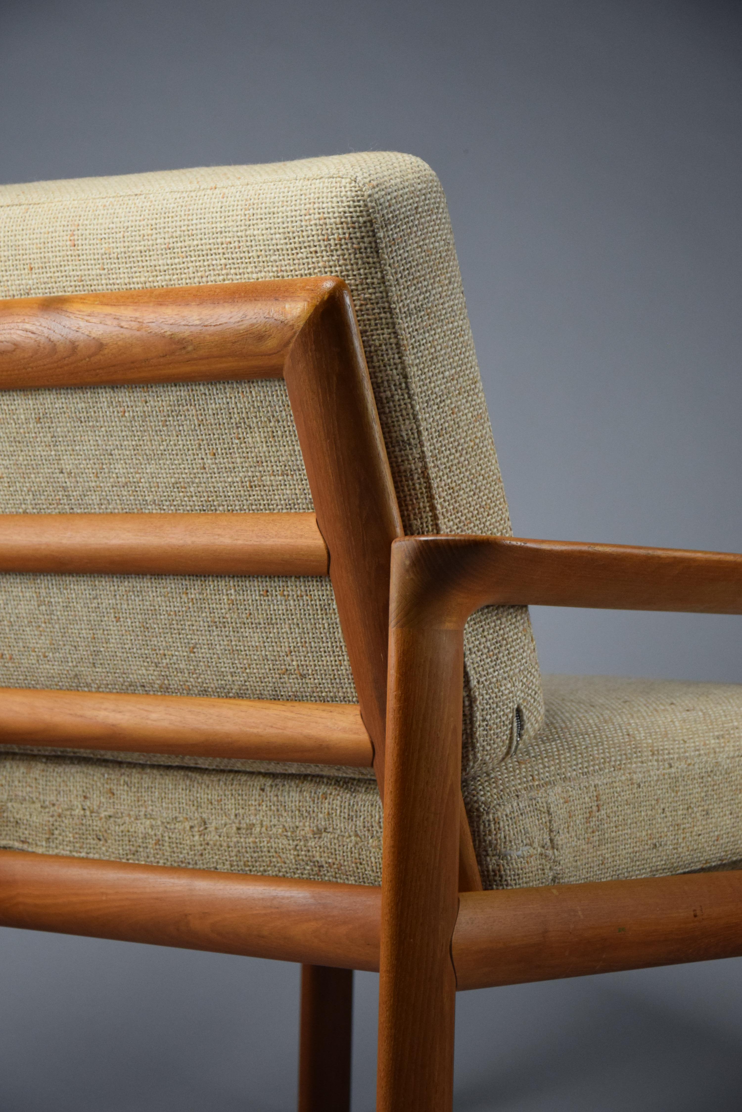 Mid-Century Modern Stylish Danish Solid Teak Mid Century Modern Lounge Chair For Sale