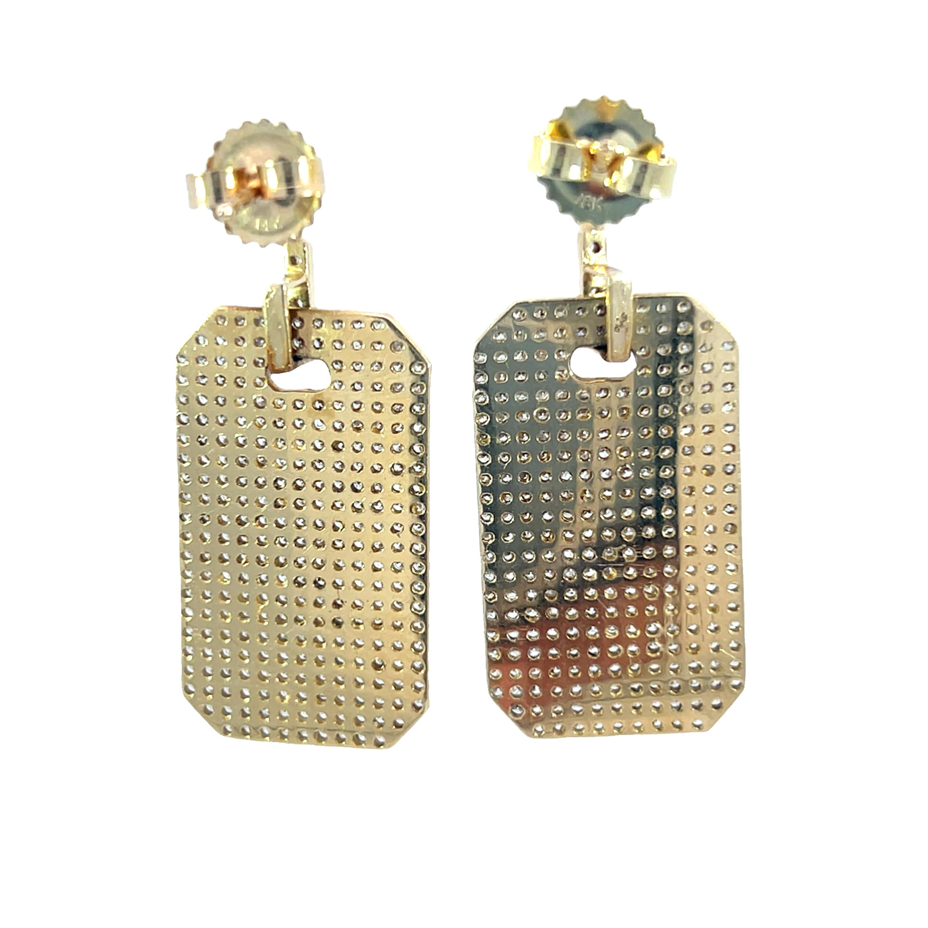 Eleganti orecchini pendenti con diamanti in vendita 2