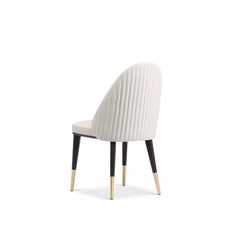 Stylish Dining Chair with Rounded Upholstered Back