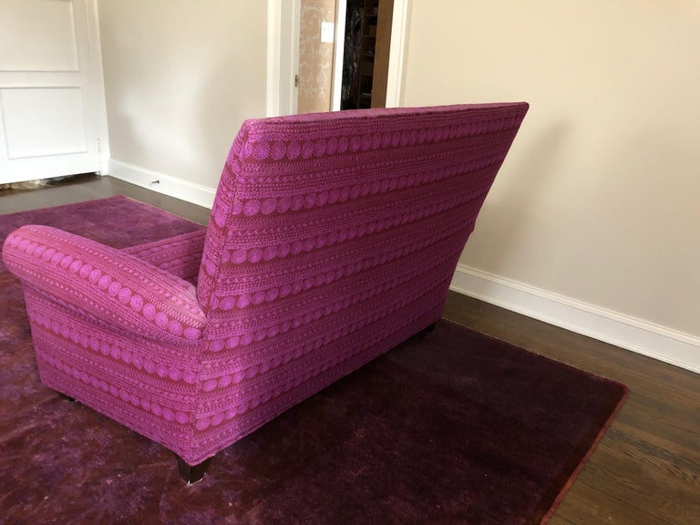 Stylish Donghia St James Loveseat in Bold Fuschia Knoll Upholstery For