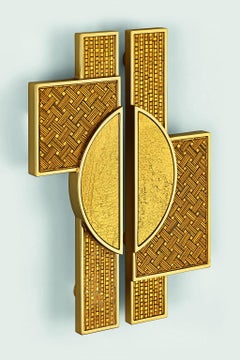 Maniglia elegante per porta dal design sorprendente e dalle diverse finiture, decorata con micromosaico