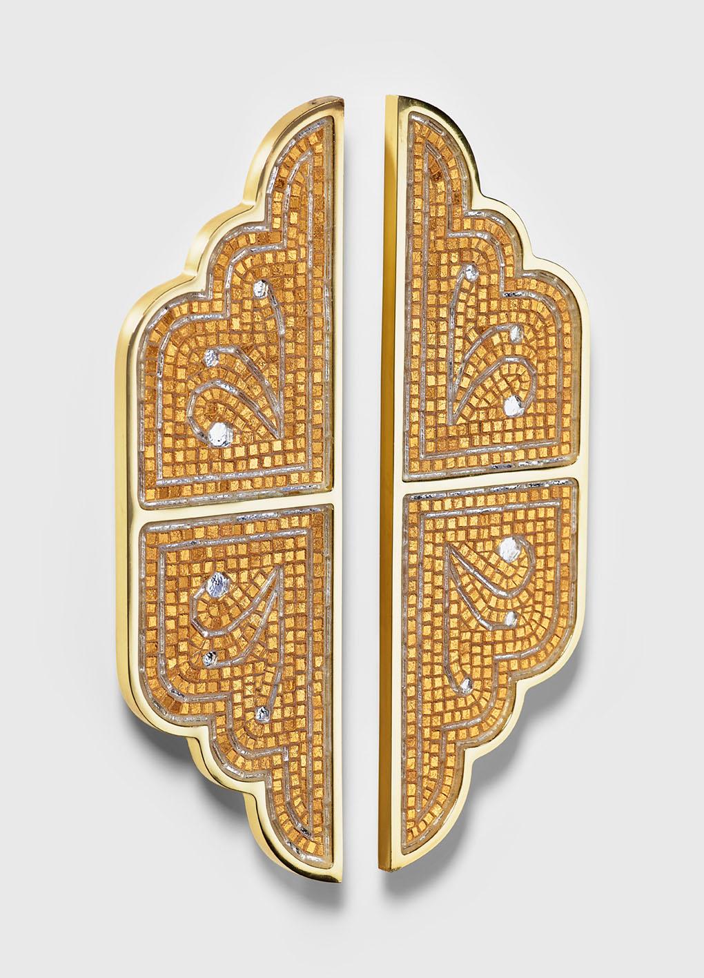 Elegante Tirador de Puerta Asombroso Diseño Diferentes Acabados Decorados con Micromosaico Mosaico en venta