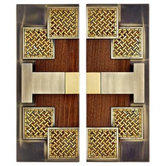 Elegante Tirador de Puerta Asombroso Diseño Diferentes Acabados Decorados con Micromosaico