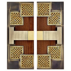 Poignée de porte stylisée Design étonnant Différentes finitions décorées avec de la micromosaïque