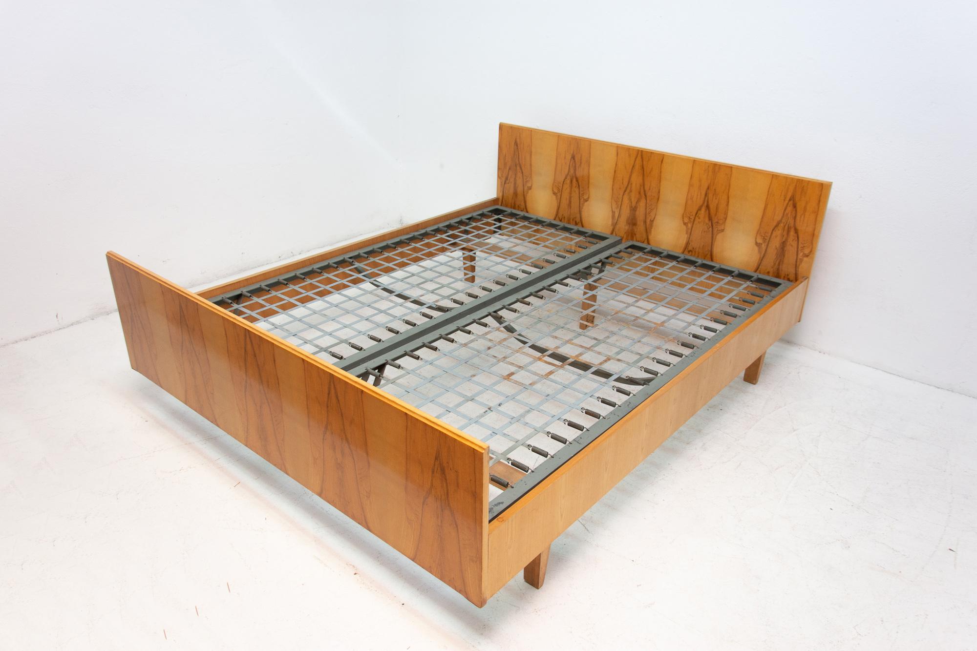 Scandinavian Modern Stylish Double Bed from Nový Domov, 1970s, Czechoslovakia