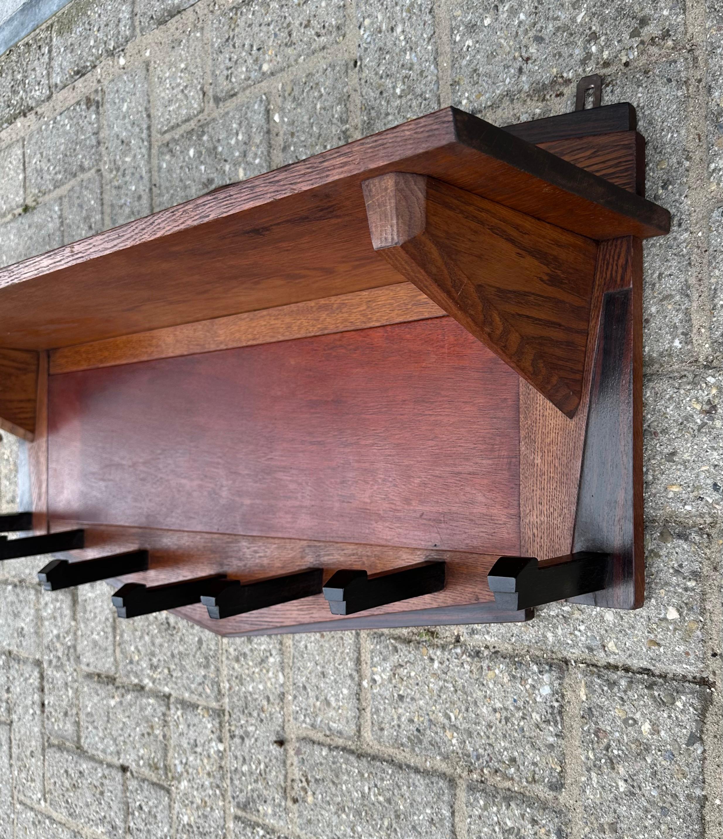Porte-manteaux Art déco élégant au design néerlandais de 1920 par Paul Izeren pour Genneper Molen en vente 9