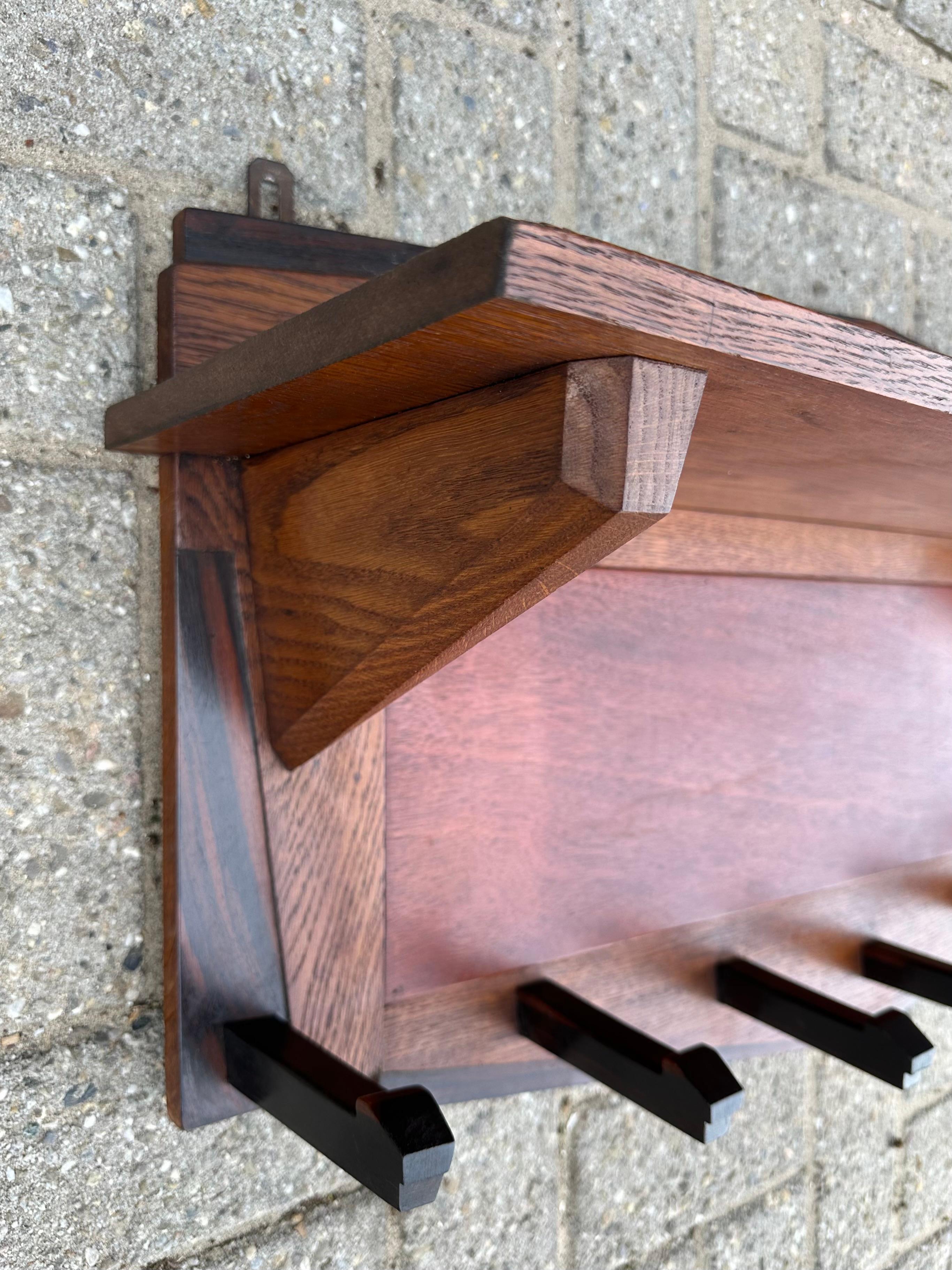 Chêne Porte-manteaux Art déco élégant au design néerlandais de 1920 par Paul Izeren pour Genneper Molen en vente
