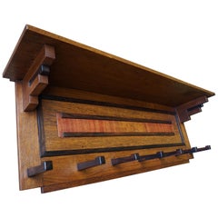 Antique Stylish Dutch Design Art Deco Coat Rack by Paul Izeren for Genneper Molen, 1920