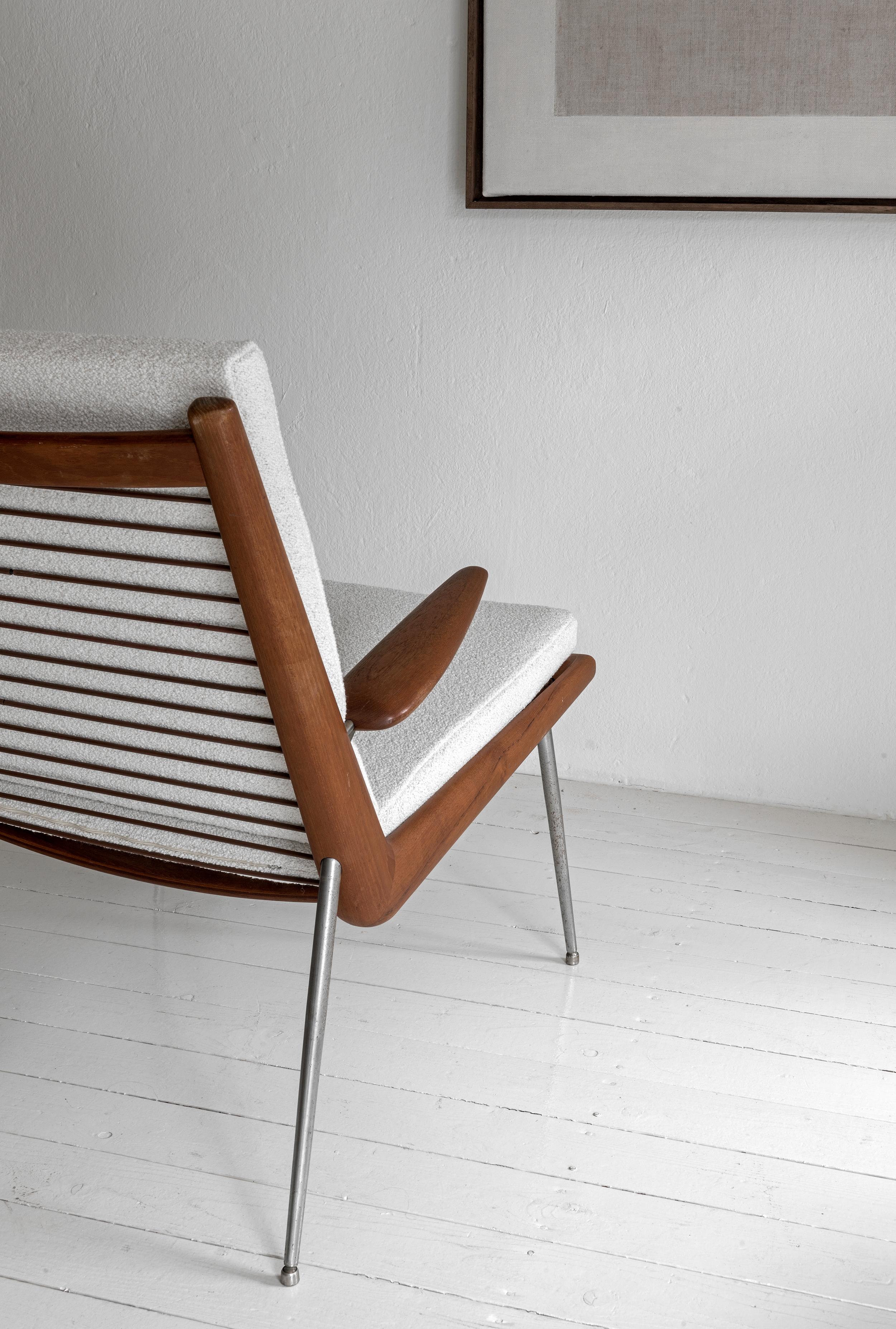 Danois Élégante paire de fauteuils Boomerang de Peter Hvidt et Orla Molgaard-Nielsen en vente