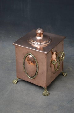 Stylish Edwardian Copper Coal Bin