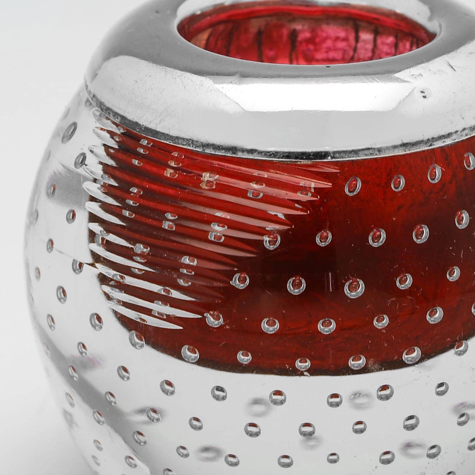 Stylish Edwardian overlaid red glass and sterling silver match strike - 1903 In Good Condition In London, London