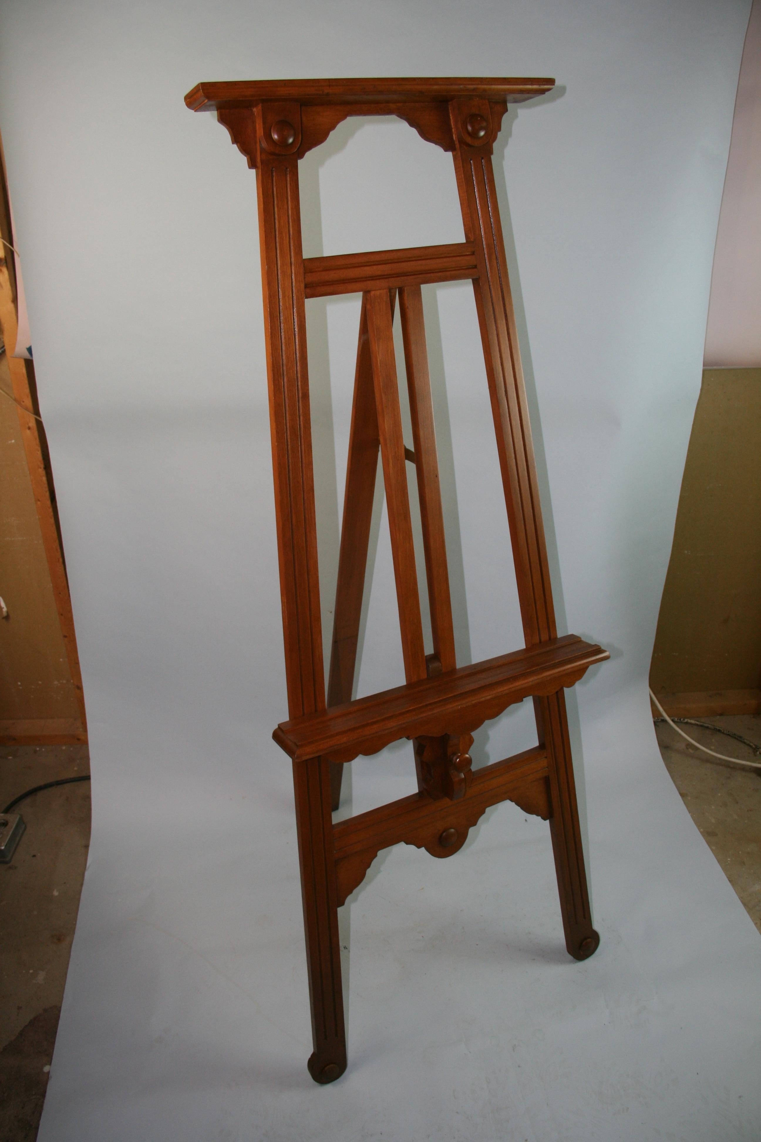 Stylish Empire Revival 20th Century Floor Easel Artist Display Stand For Sale 2