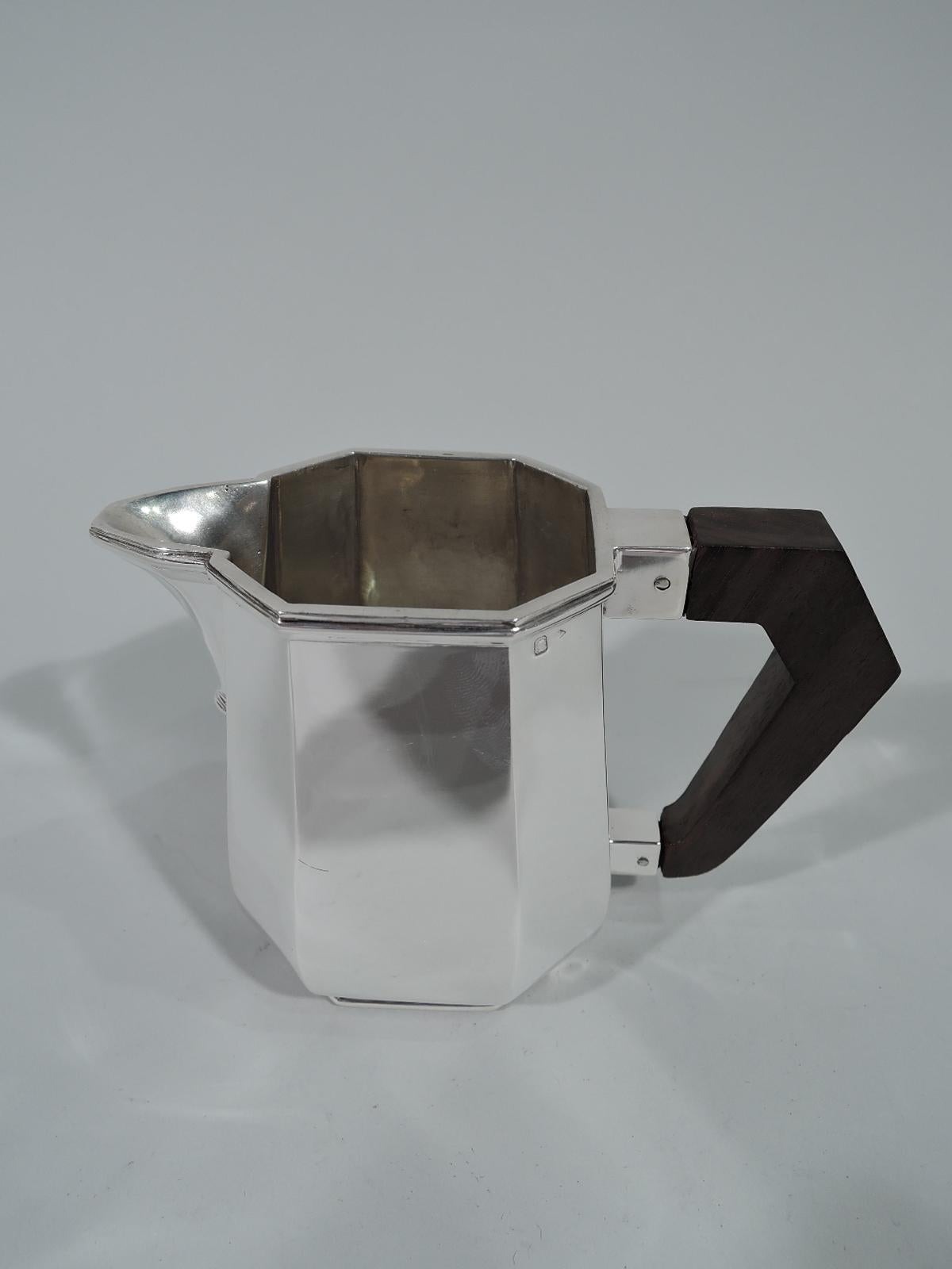 Stylish French Art Deco Modern Silver Coffee and Tea Set 2