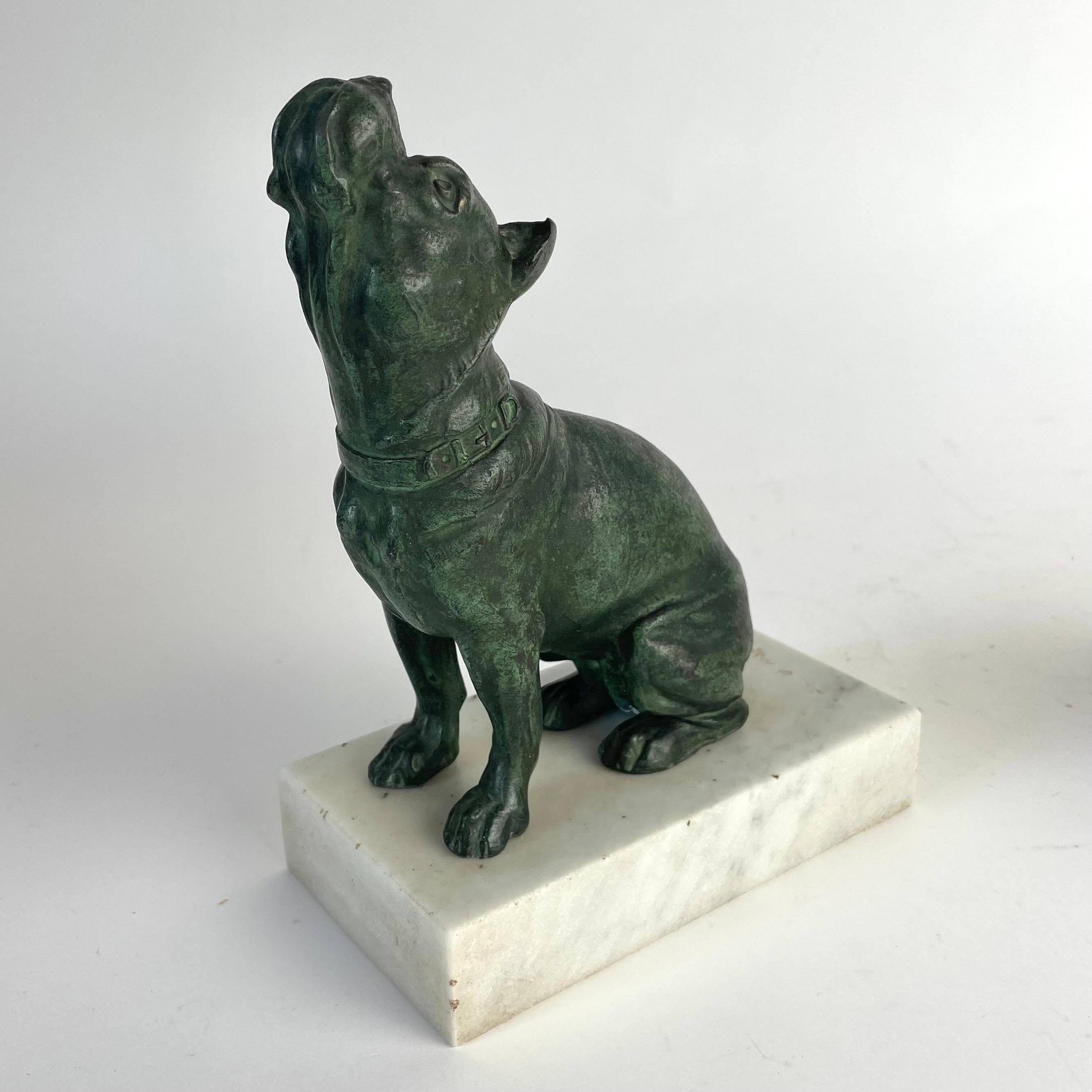 Elegante fermalibri francese con mastini - Art Deco, anni '20-'30 in vendita 4