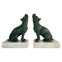 Stylish French Bookends with Mastiffs – Art Deco, 1920s–30s