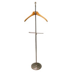 Stylish French Chrome and Beech Gents Valet, Suit Hanger, Mannequin