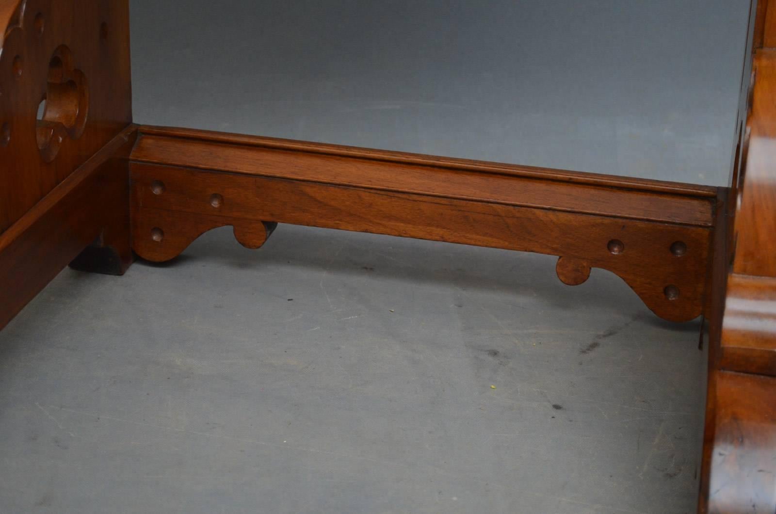 Stylish Gothic Revival Burr Walnut Console Table For Sale 5