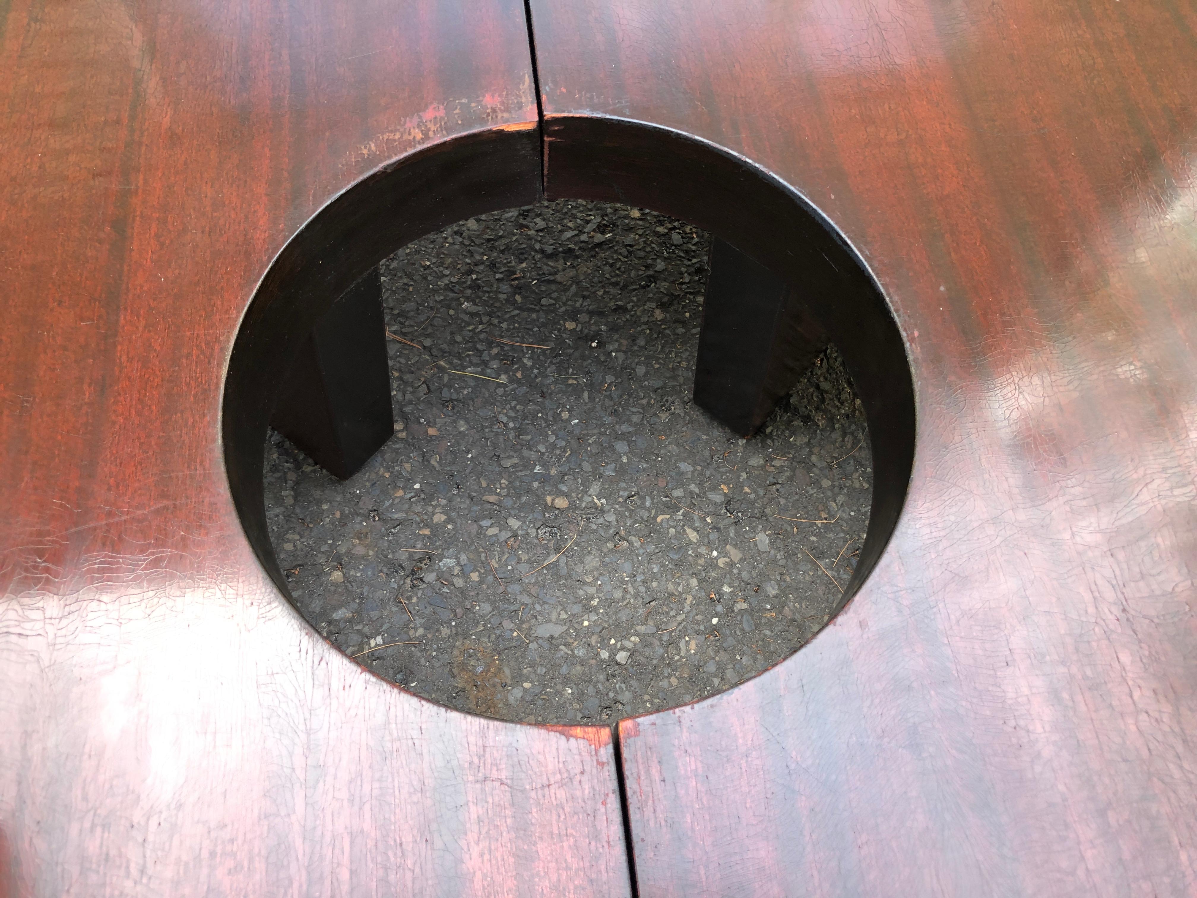 Stylish Harvey Probber Nucleus 2 Piece Mahogany Circular Coffee Table For Sale 6