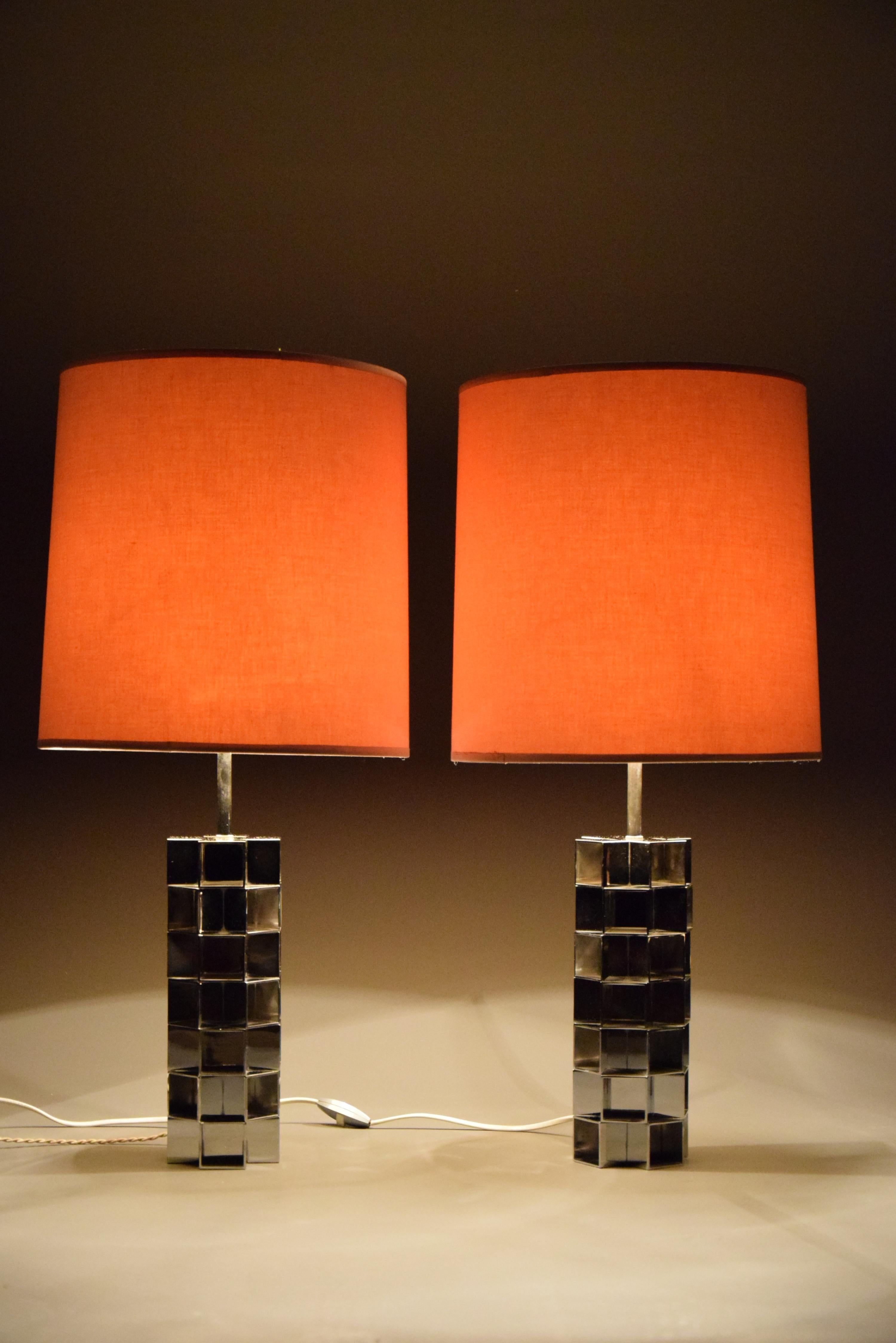 Late 20th Century Stylish Hollywood Regency Pair of Table Lamps after Maison Jansen For Sale