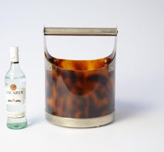 Stylish Horn-Look Bakelite Ice Bucket, 1970s