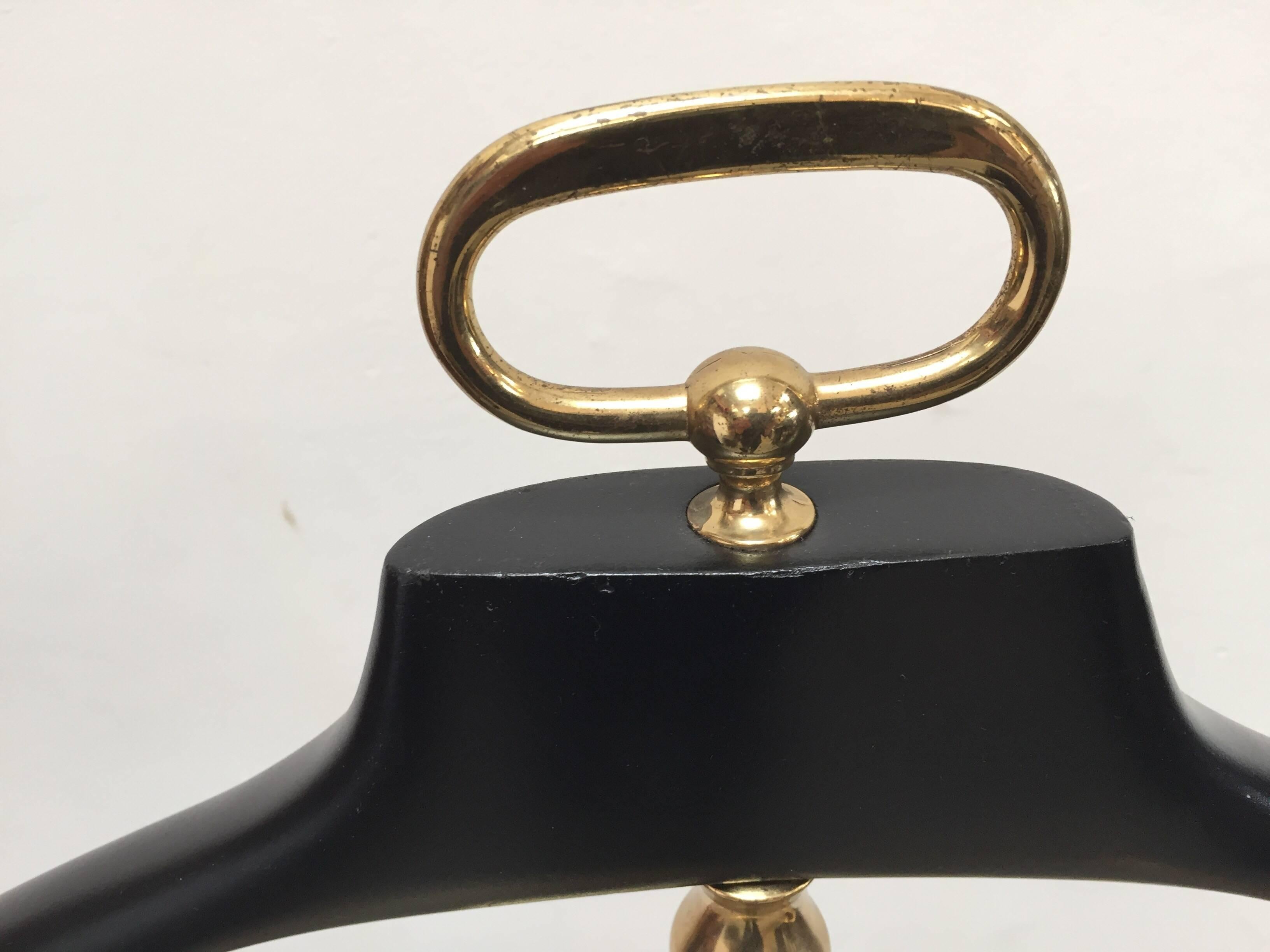 European Stylish Italian Gentleman Polished Brass Valet Stand in Style of Maison Jansen