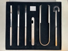 Ensemble de cocktail italien élégant, modèle Silverfox de Piemme, 1970