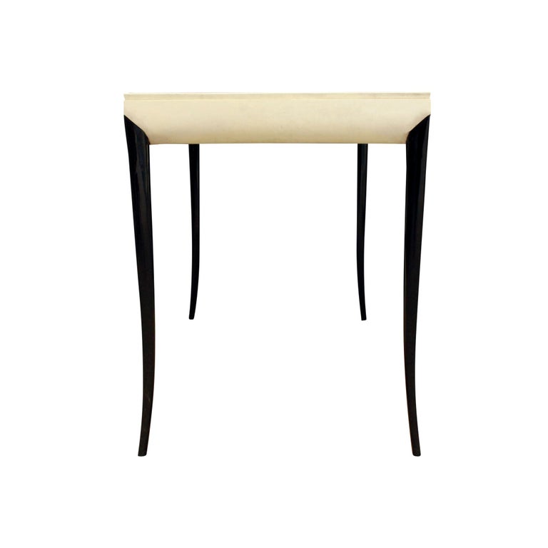 Stylish Italian Writing Desk In Lacquered Parchment 1930s At 1stdibs