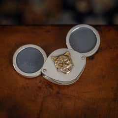 Stylish Jaguar Solid Silver Portable Photo Frame, London, c.2002