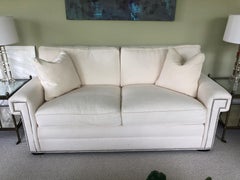 Stylish Like New Contemporary White Sofa by Vangard