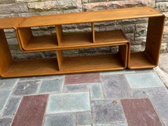 Elegante mueble alto modular Lou Hodges Consola de TV de 2 piezas Estantería Moderna de mediados de siglo