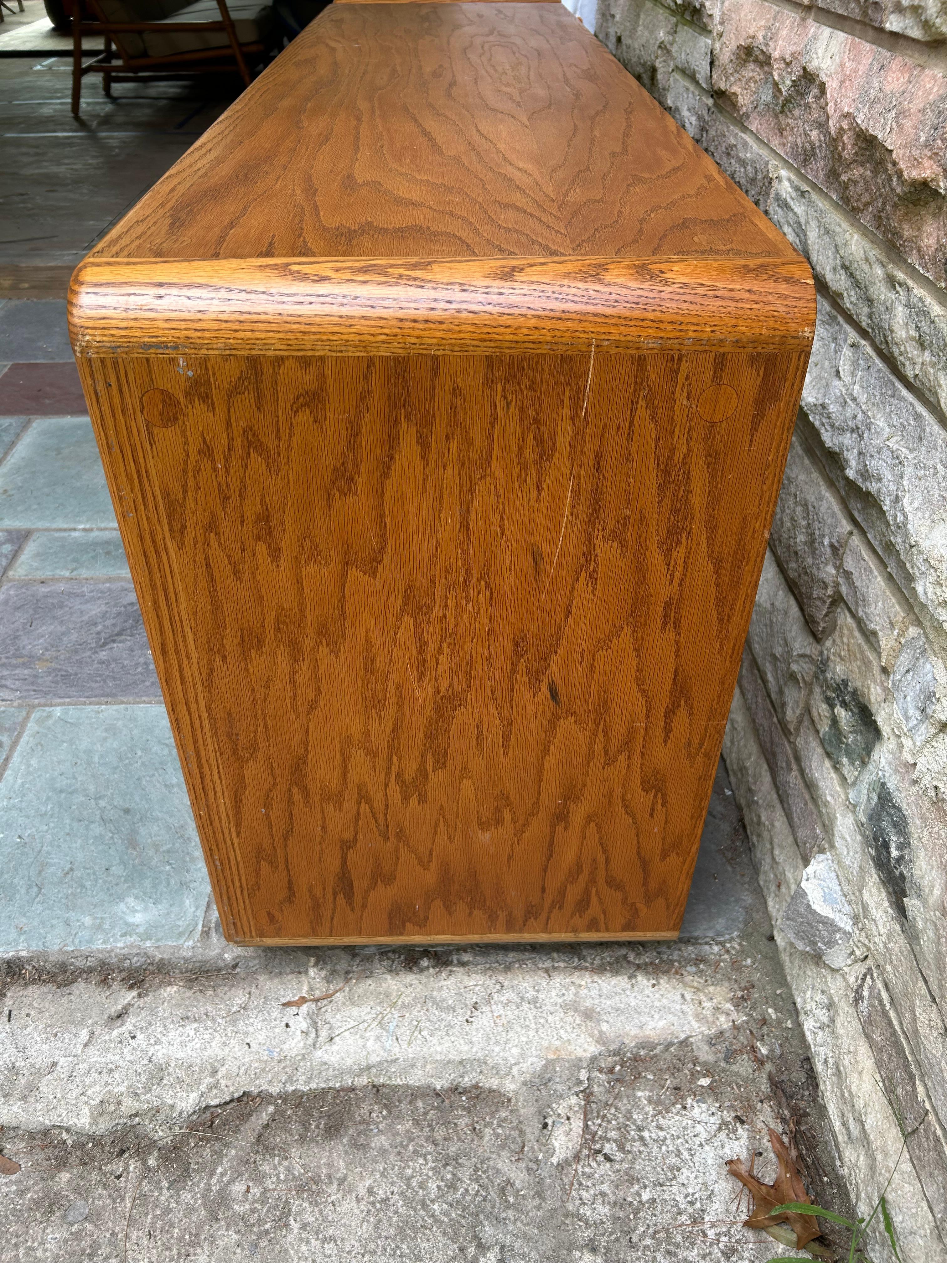 Late 20th Century Stylish Lou Hodges 2 Piece Modular Wall Unit TV Console Shelf Mid-Century Modern For Sale