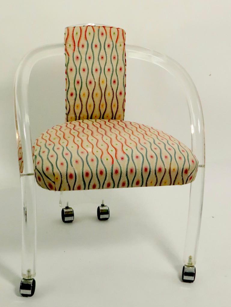 American Stylish Lucite Armchair in the Style of Charles Hollis Jones For Sale