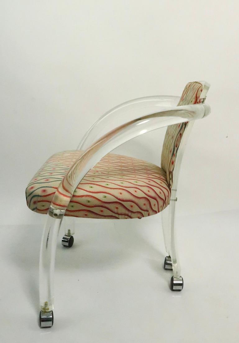 Stylish Lucite Armchair in the Style of Charles Hollis Jones For Sale 1