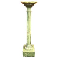 Stylish & Majestic Looking Late 19th Century, Green Onyx Column Pedestal Stand