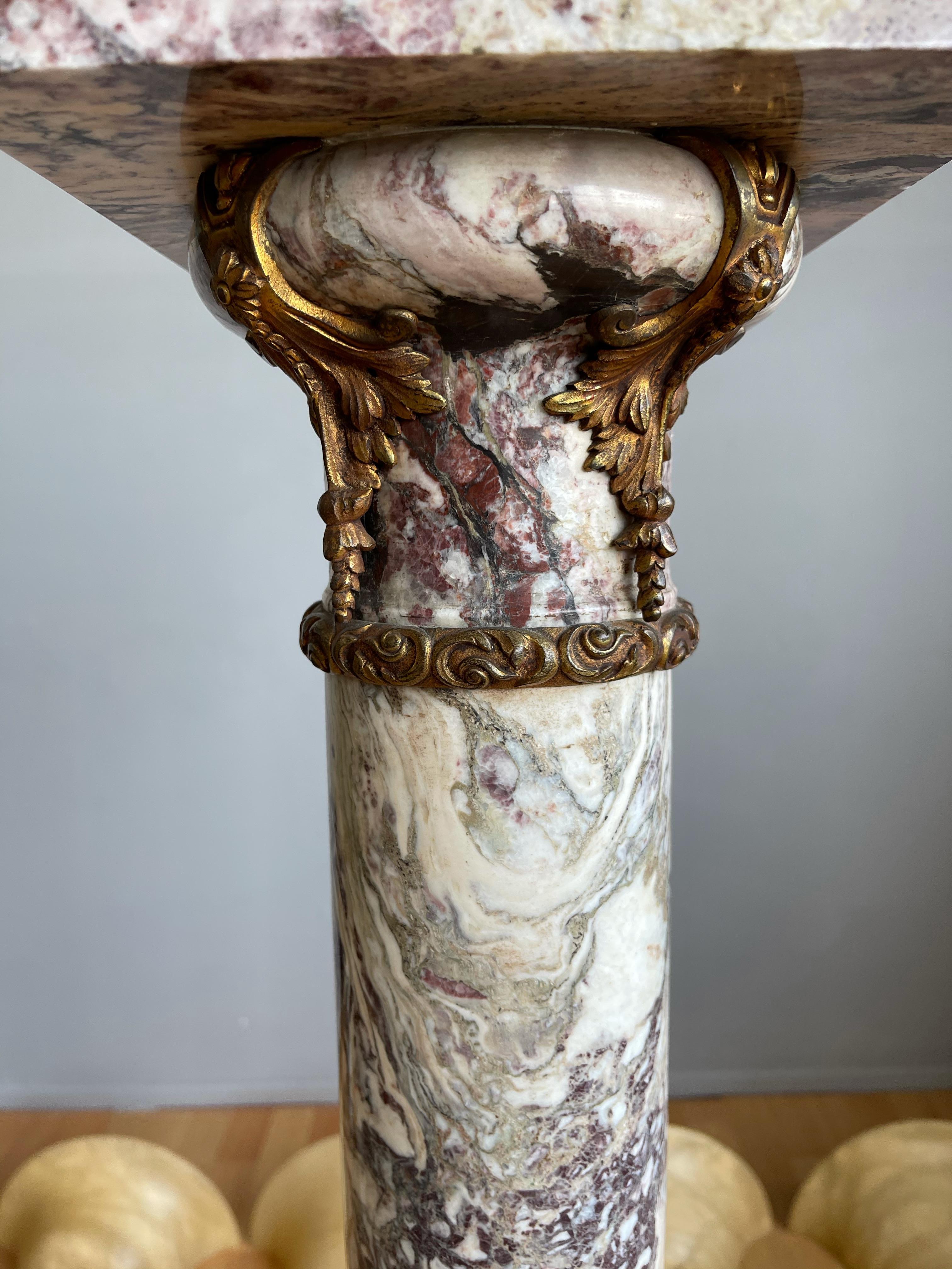 Stylish & Majestic Looking Late 19th Century, Marble & Bronze Pedestal / Column 12
