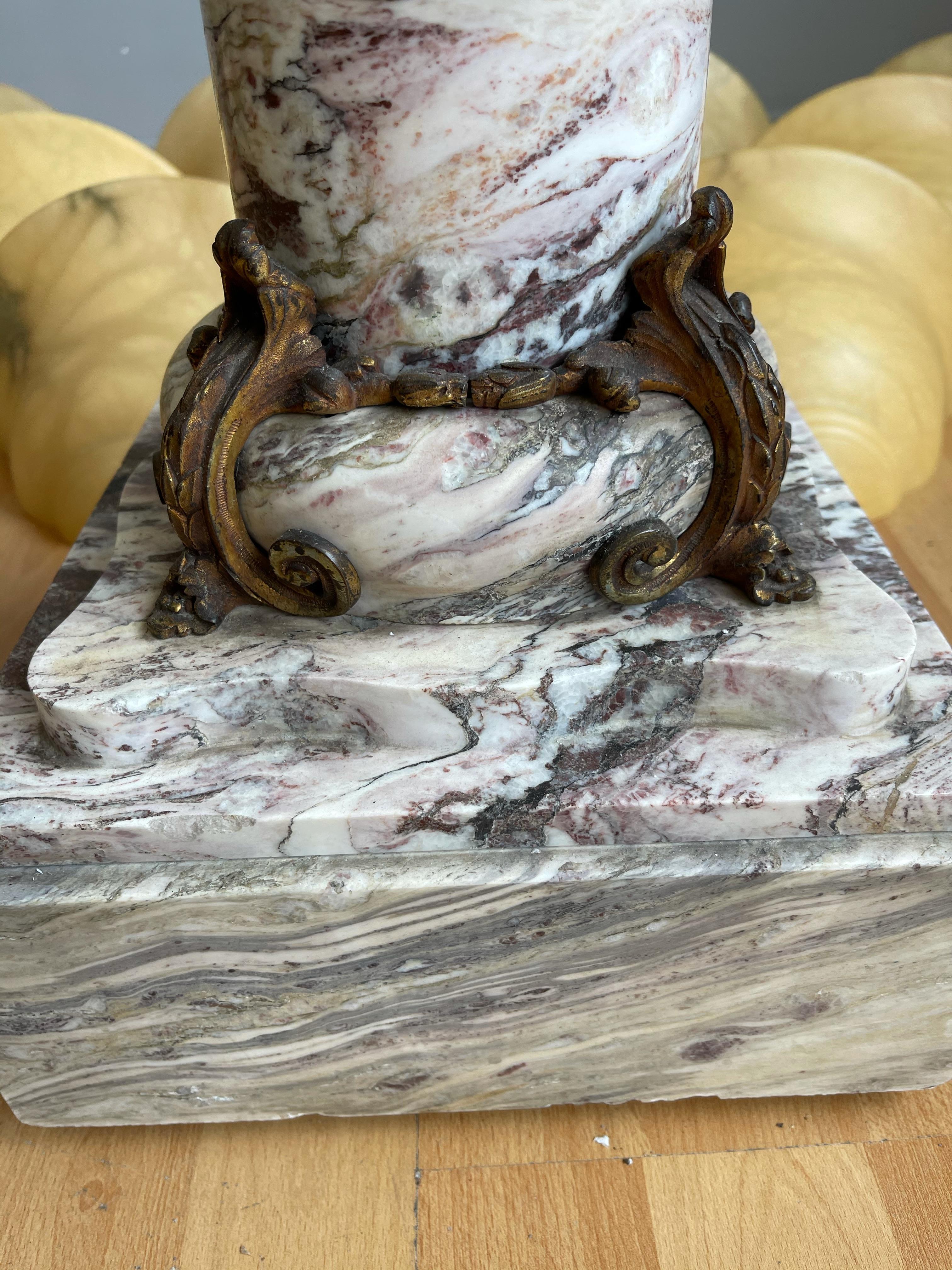 Stylish & Majestic Looking Late 19th Century, Marble & Bronze Pedestal / Column 13