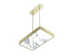 Stilvolle Metall-Deckenleuchte Champagner Finish Opalescent Vetrite