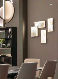 Stylish Metal Wall Sconce Champagne Finish Opalescent Vetrite