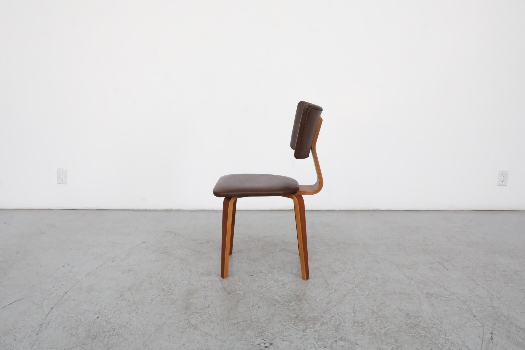 Dutch Stylish, Mid-Century Cor Alons Bentwood Side Chair For Sale