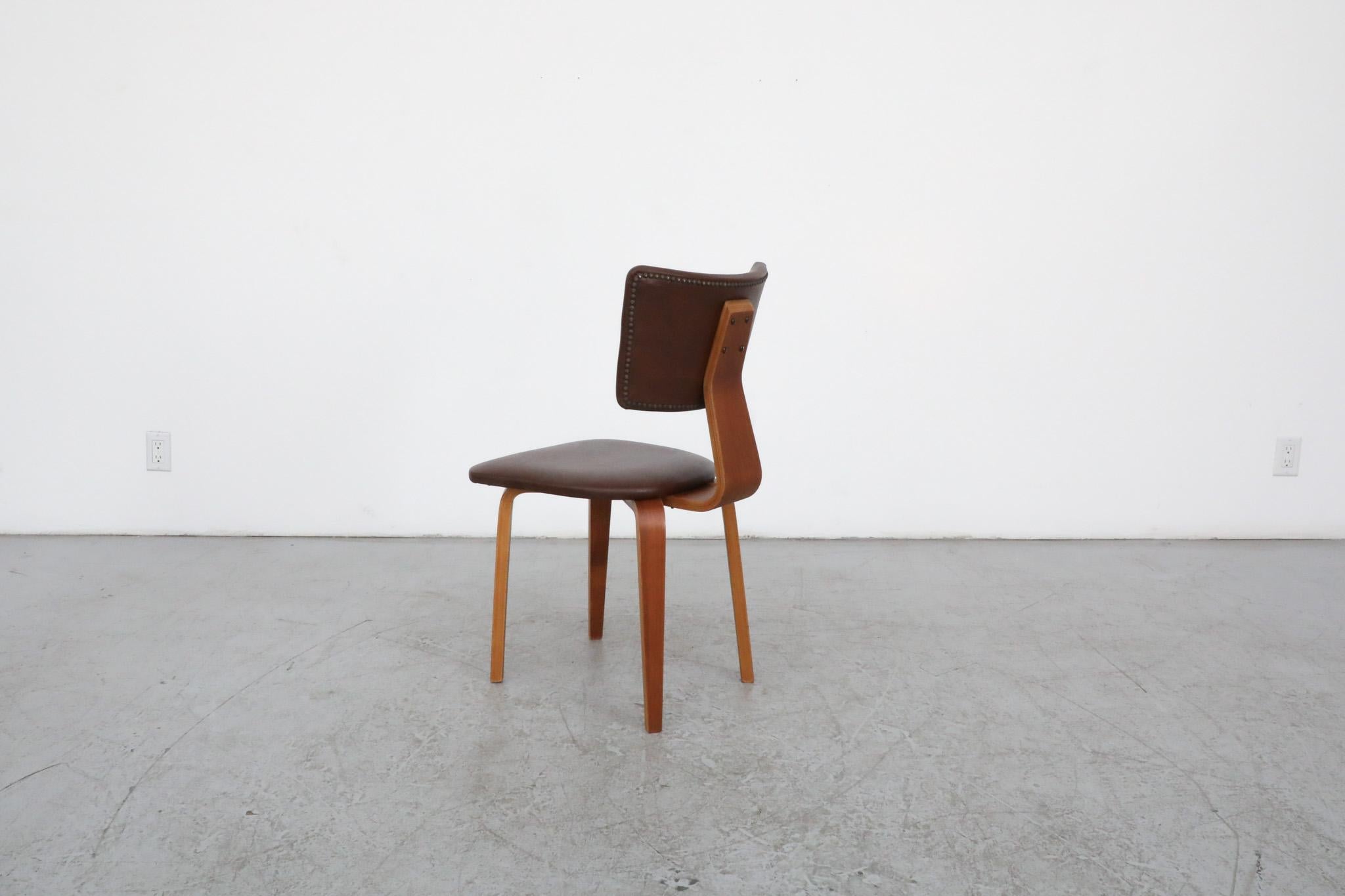 Stylish, Mid-Century Cor Alons Bentwood Side Chair In Good Condition In Los Angeles, CA
