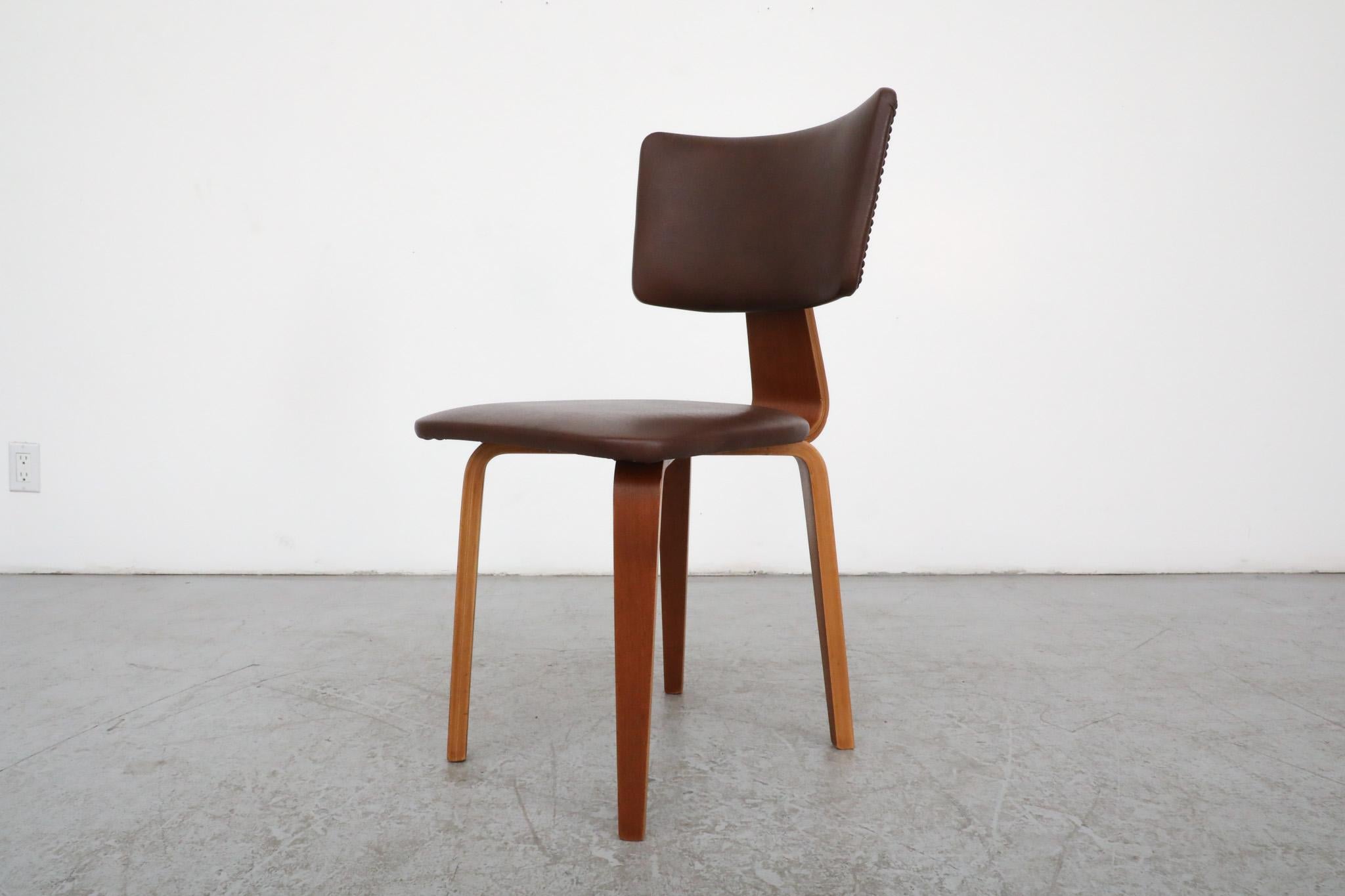Stylish, Mid-Century Cor Alons Bentwood Side Chair For Sale 2