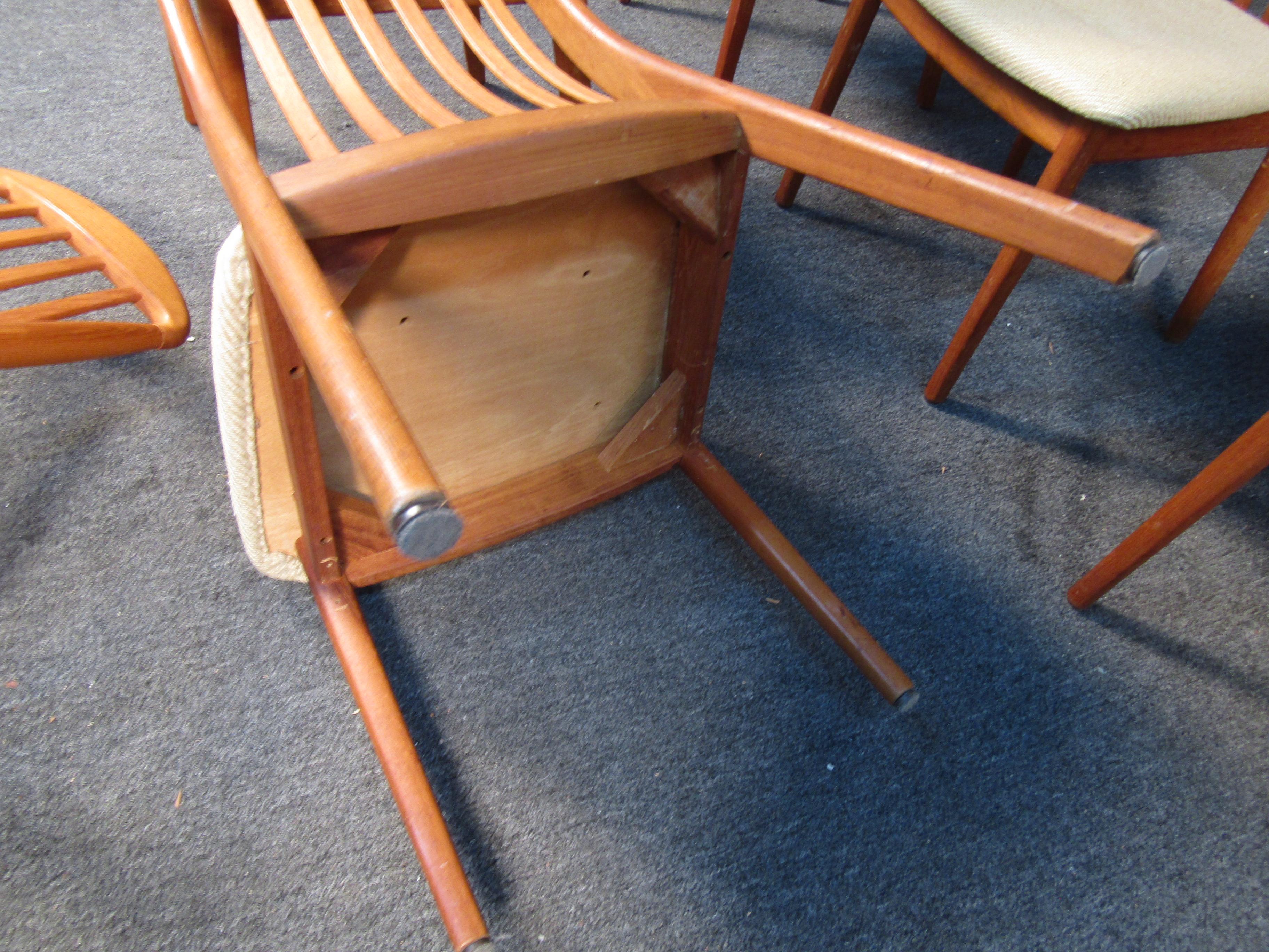  Mid-Century Danish Dining Chairs by Preben Schou For Sale 5