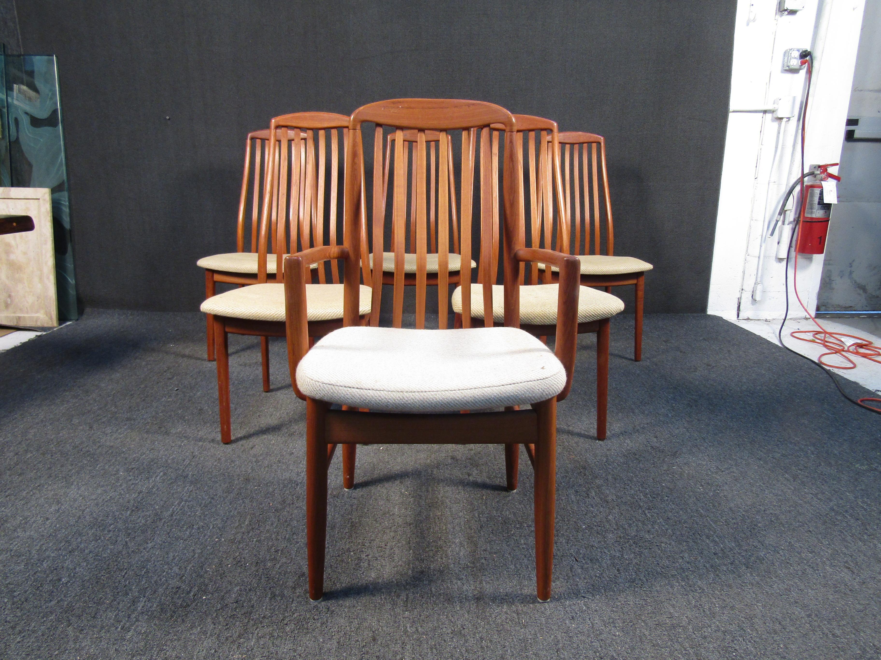 Mid-Century Modern  Mid-Century Danish Dining Chairs by Preben Schou For Sale