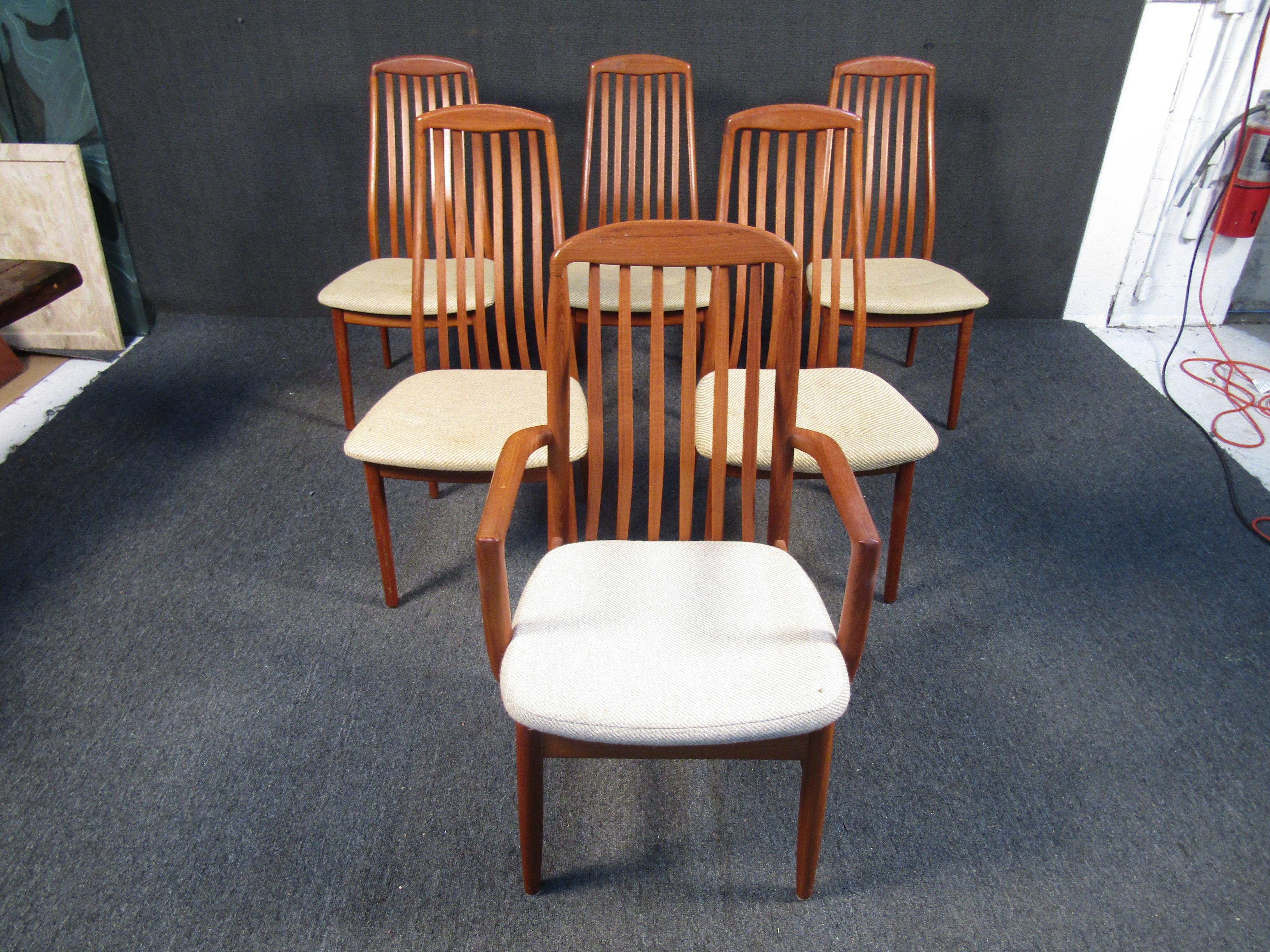  Mid-Century Danish Dining Chairs by Preben Schou In Good Condition For Sale In Brooklyn, NY