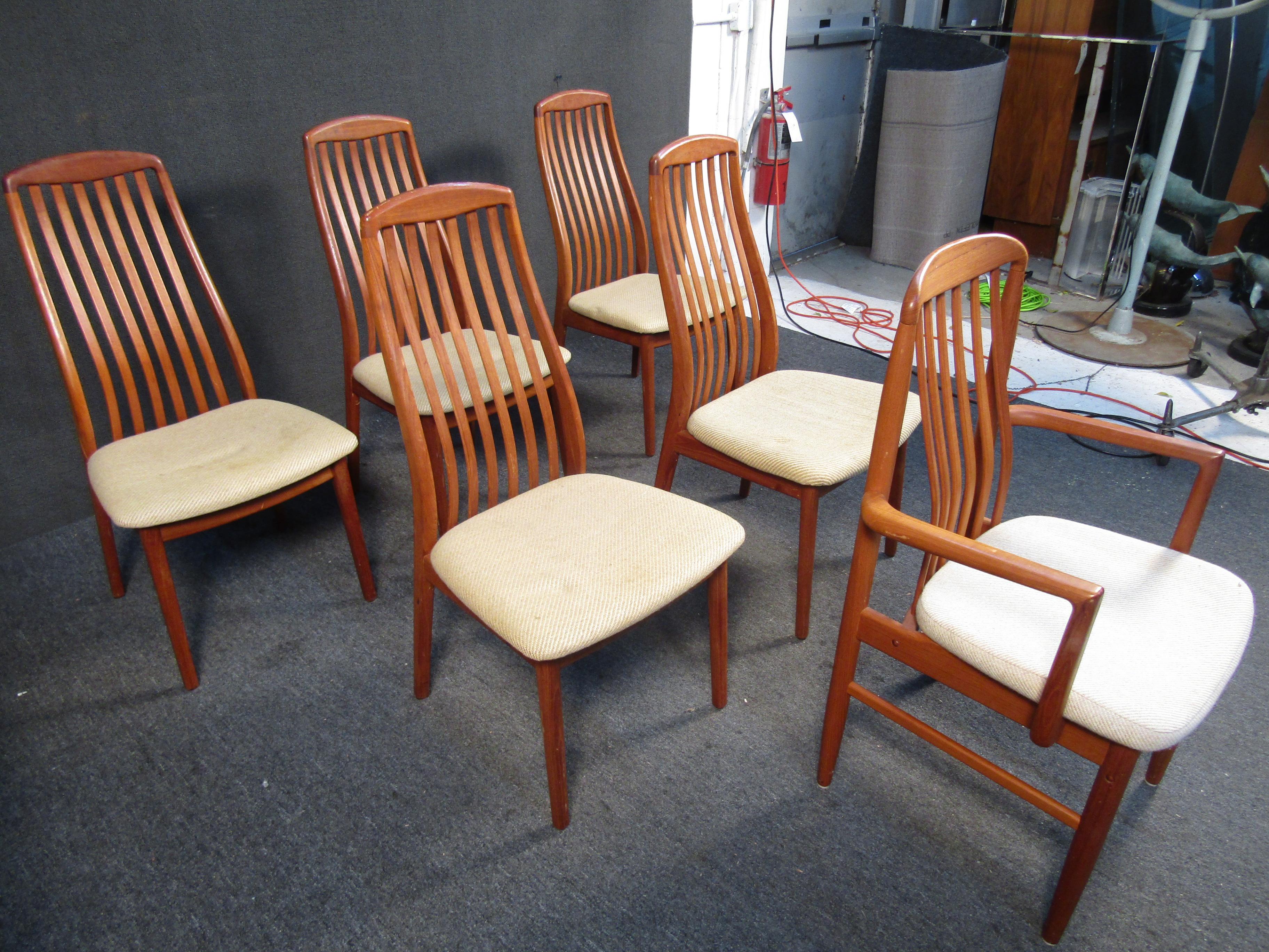 Mid-20th Century  Mid-Century Danish Dining Chairs by Preben Schou For Sale