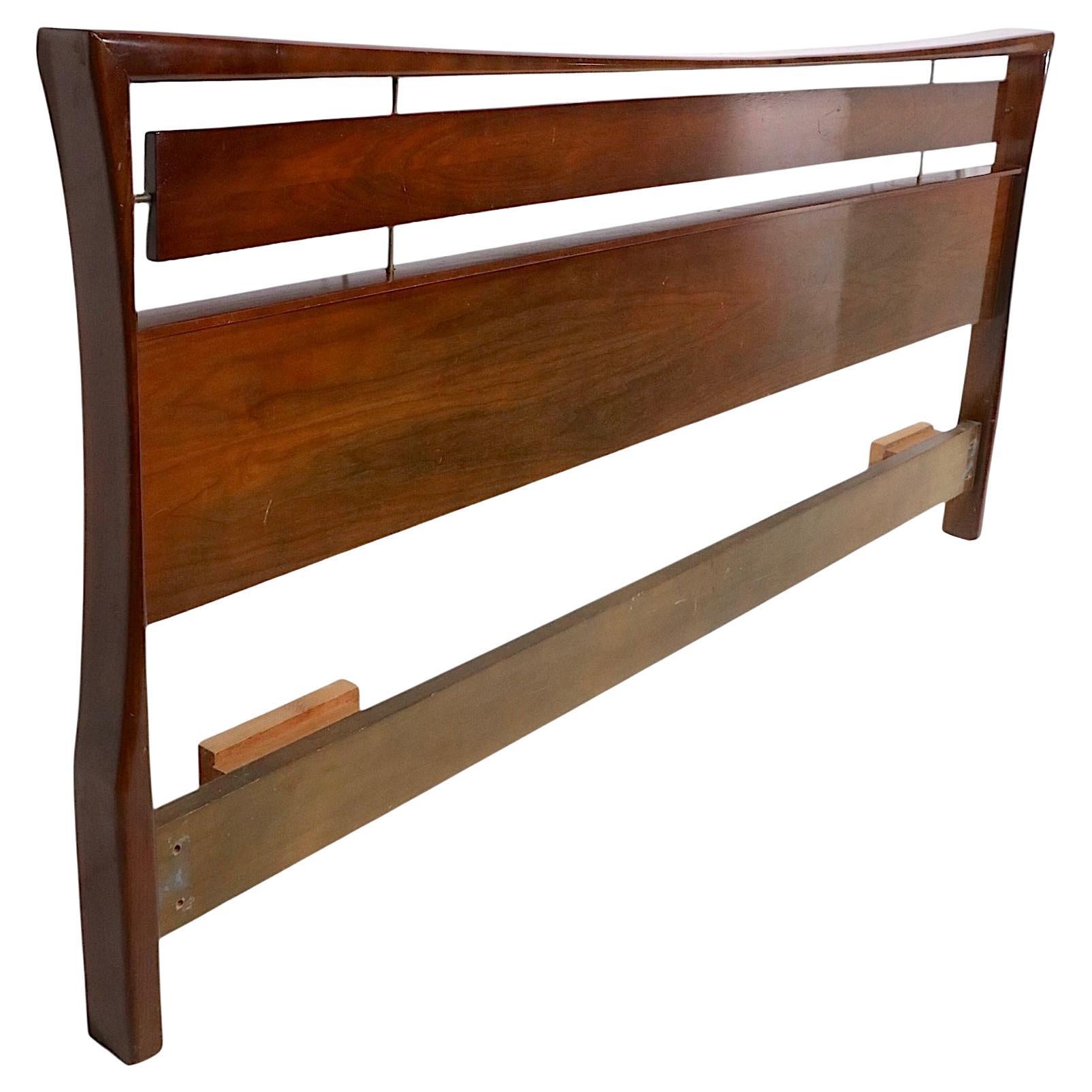 Stylish Mid Century King Size Headboard For Sale